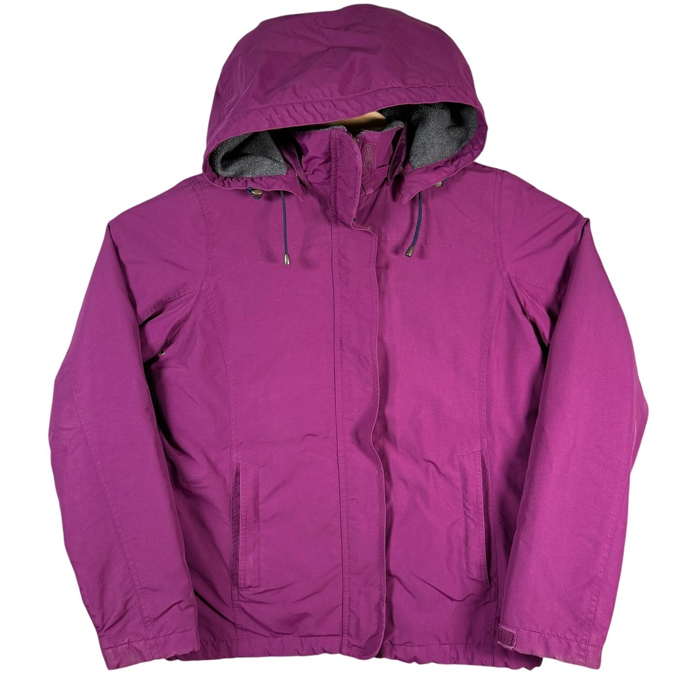 Lands End Squall Jacket Womens Small Purple‎ Hooded Fleece Lined Parka Coat Warm